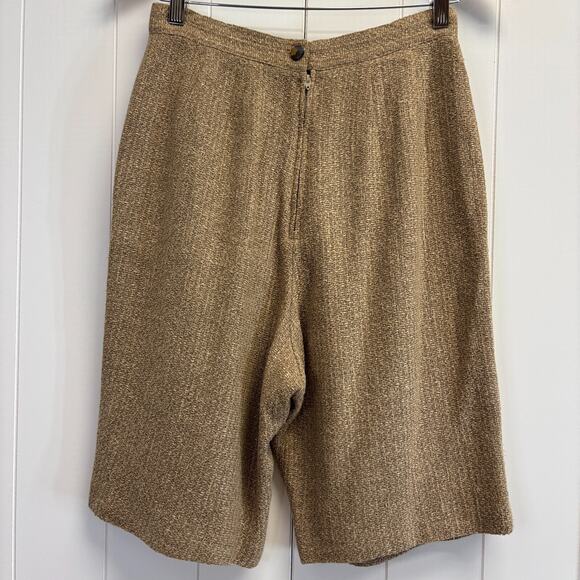 Vintage Classics by Anne Klein 90s Academia Shorts Size 10 Tan Preppy Minimalist - Picture 7 of 11